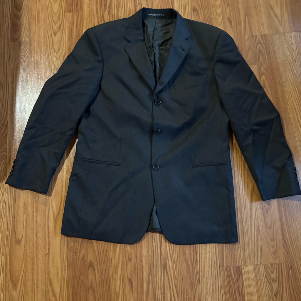 Hugo Boss Black Wool Blazer S/38s Work Business Casual Formal Vtg Old Money